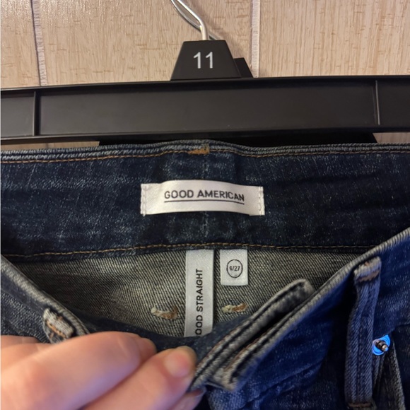 Good American Blue Straight Jeans Classic Denim - Picture 5 of 6